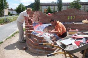 Bau einer Sitzschlange im Wetzlarer Stadtteil Westend